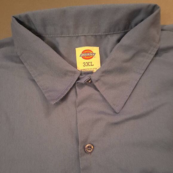 3XL Dickies Men's Navy Blue Short Sleeve Work Shirt - Picture 8 of 8